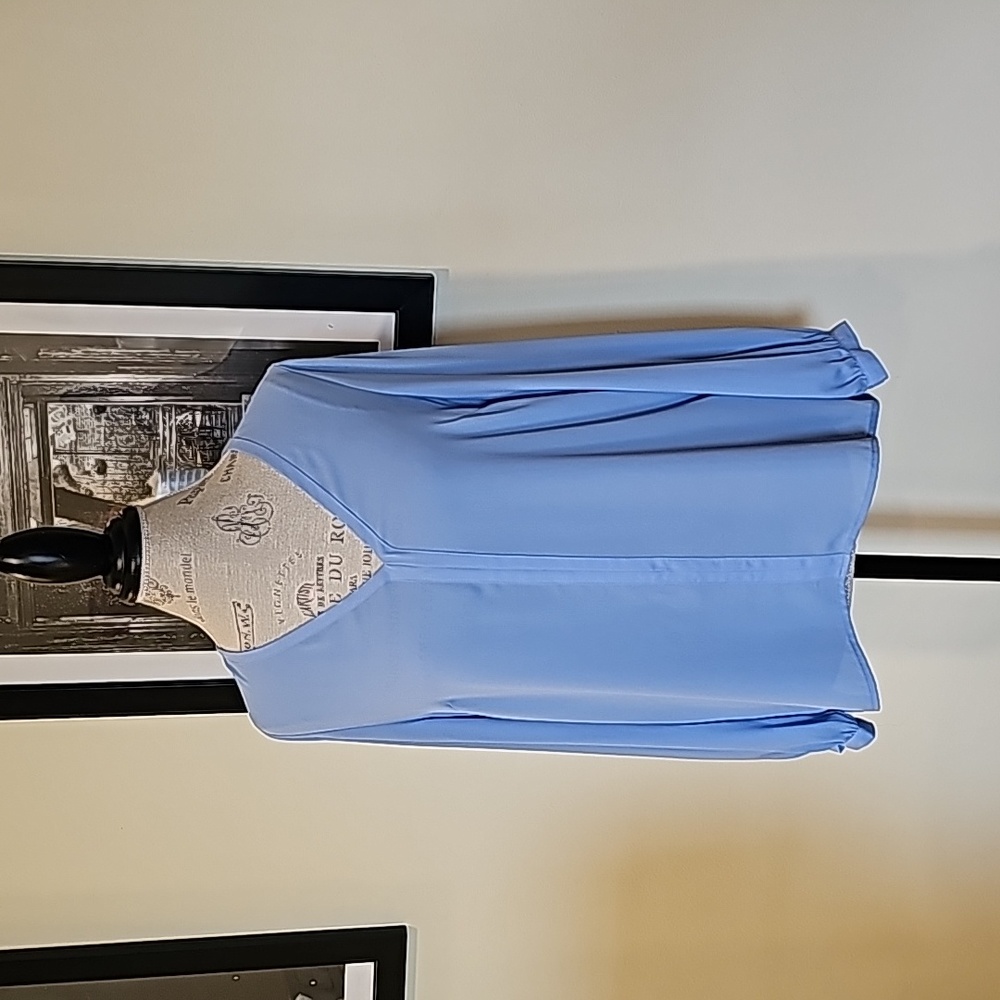 J. Crew blue blouse sz M - Picture 1 of 11